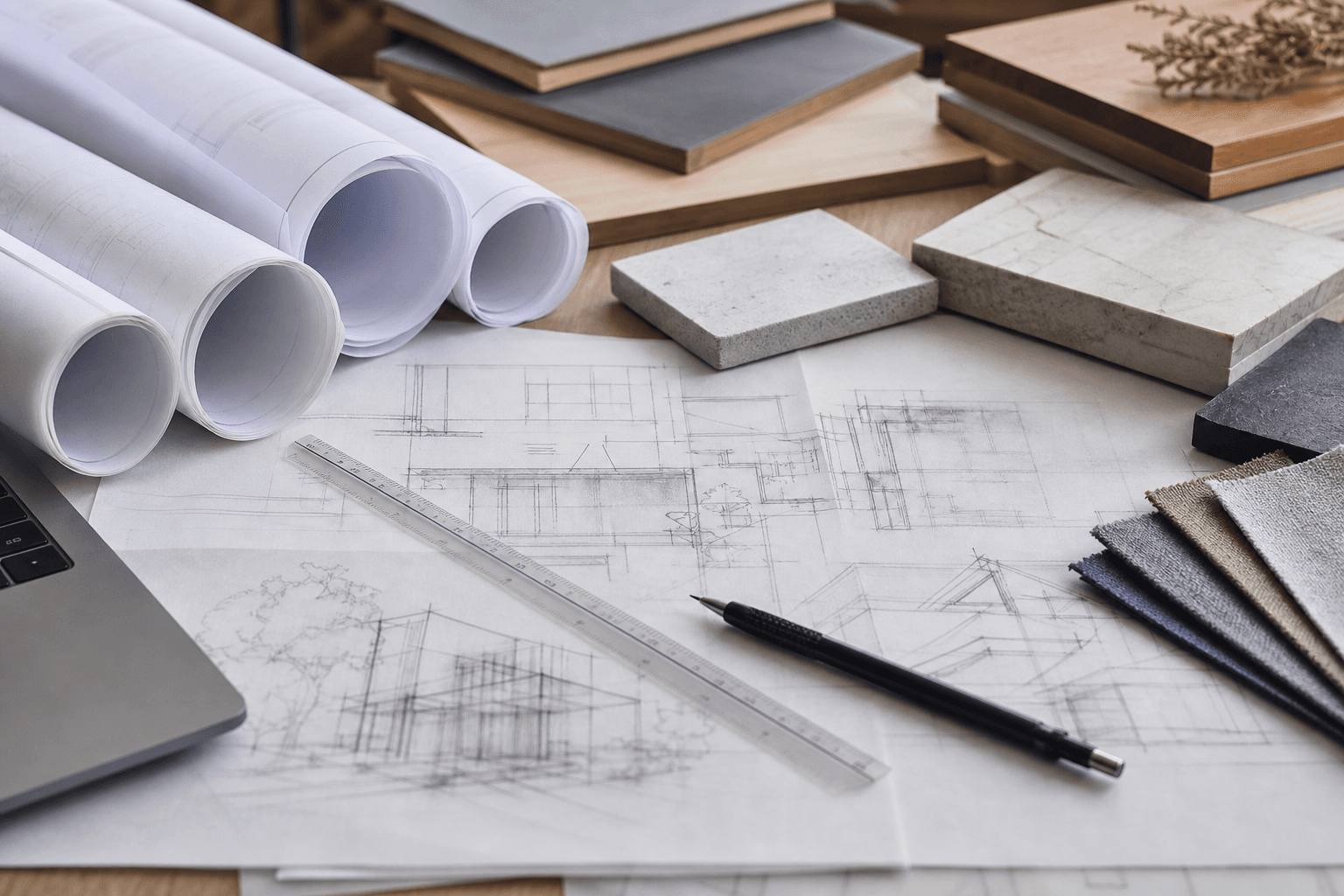 Supporting image 1 for Architects: Planning and workspace for Architects—maps, schedules, or prep surfaces relevant to their trade