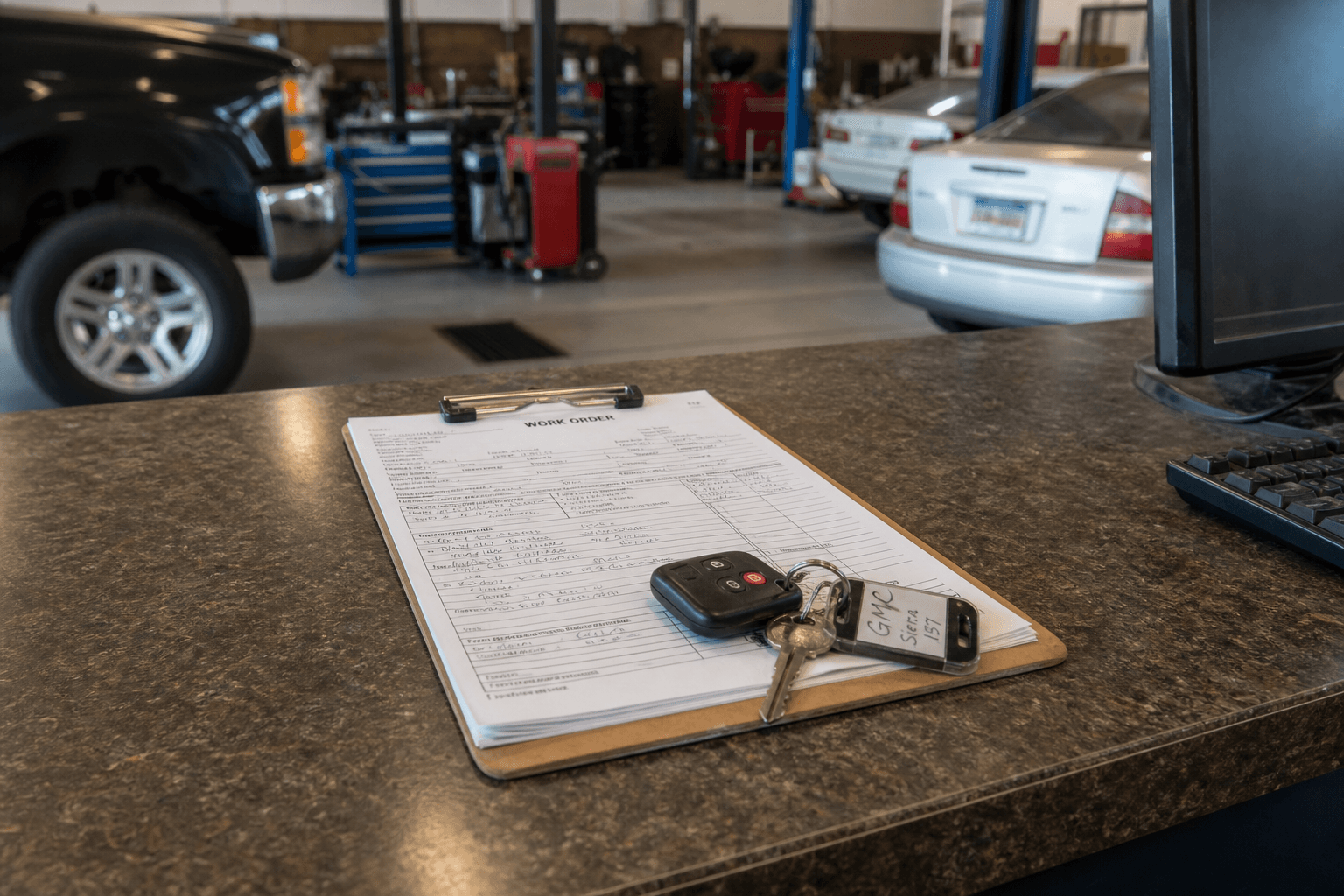 Supporting image 1 for Auto repair shops: Planning and workspace for Auto repair shops—maps, schedules, or prep surfaces relevant to their trade