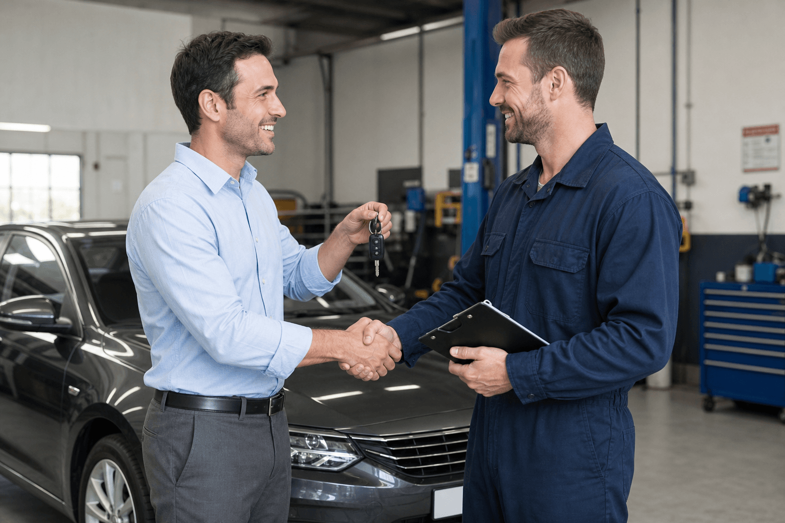 Supporting image 3 for Auto repair shops: Customer-facing outcome for Auto repair shops—finished work, happy clients, or storefront energy