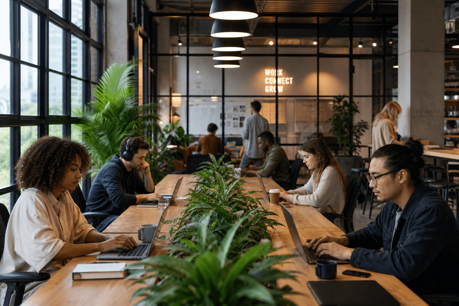 Hero photo for Coworking spaces: real-world context for a portfolio or booking website