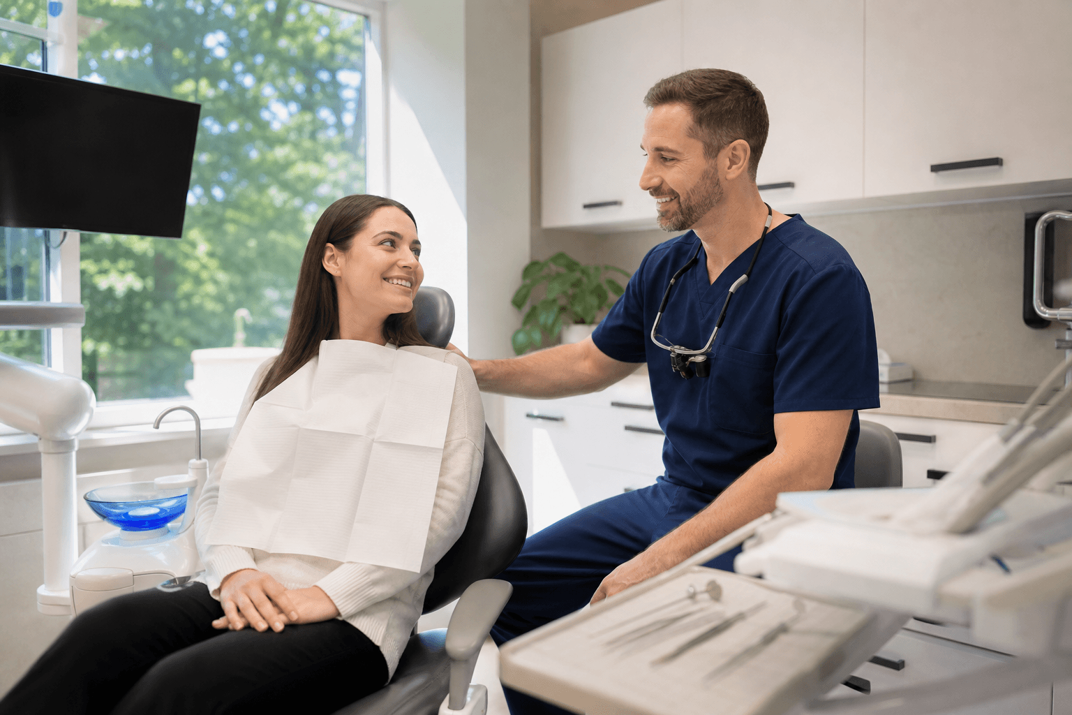 Hero photo for Dentists: real-world context for a portfolio or booking website