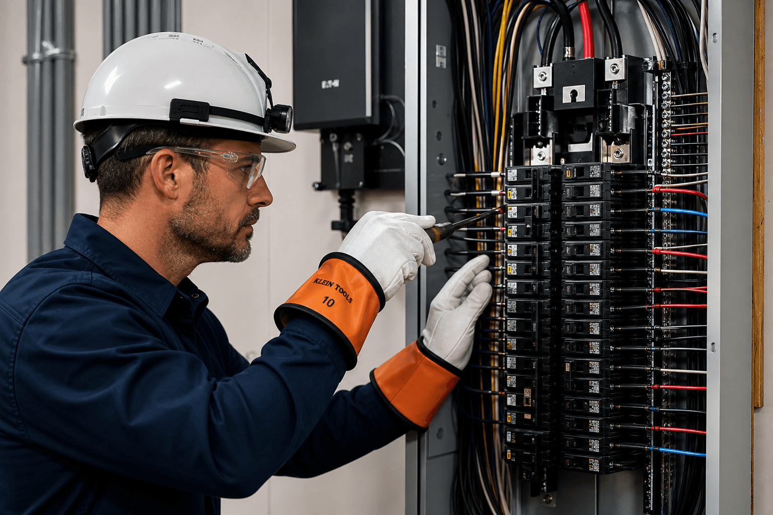 Hero photo for Electricians: real-world context for a portfolio or booking website