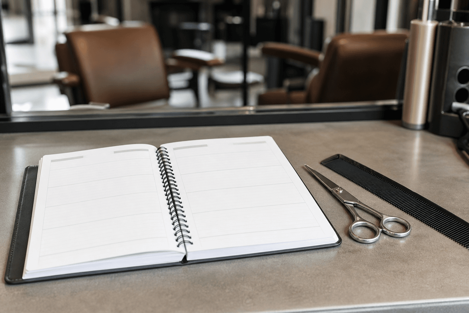 Supporting image 1 for Hair salons: Planning and workspace for Hair salons—maps, schedules, or prep surfaces relevant to their trade