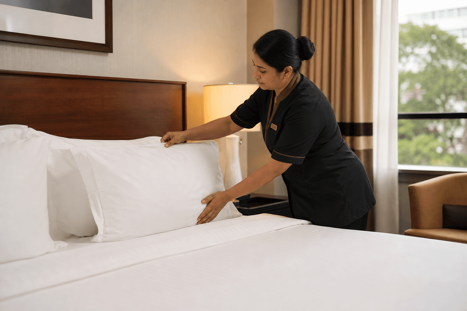 Supporting image 2 for Hotels: Hands-on service or craft moment for Hotels—authentic, not a generic stock office