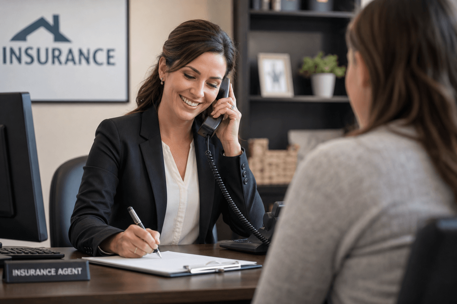 Supporting image 2 for Insurance agents: Hands-on service or craft moment for Insurance agents—authentic, not a generic stock office