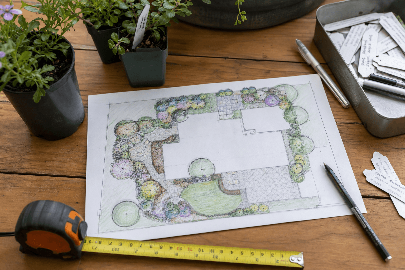 Supporting image 1 for Landscapers: Planning and workspace for Landscapers—maps, schedules, or prep surfaces relevant to their trade