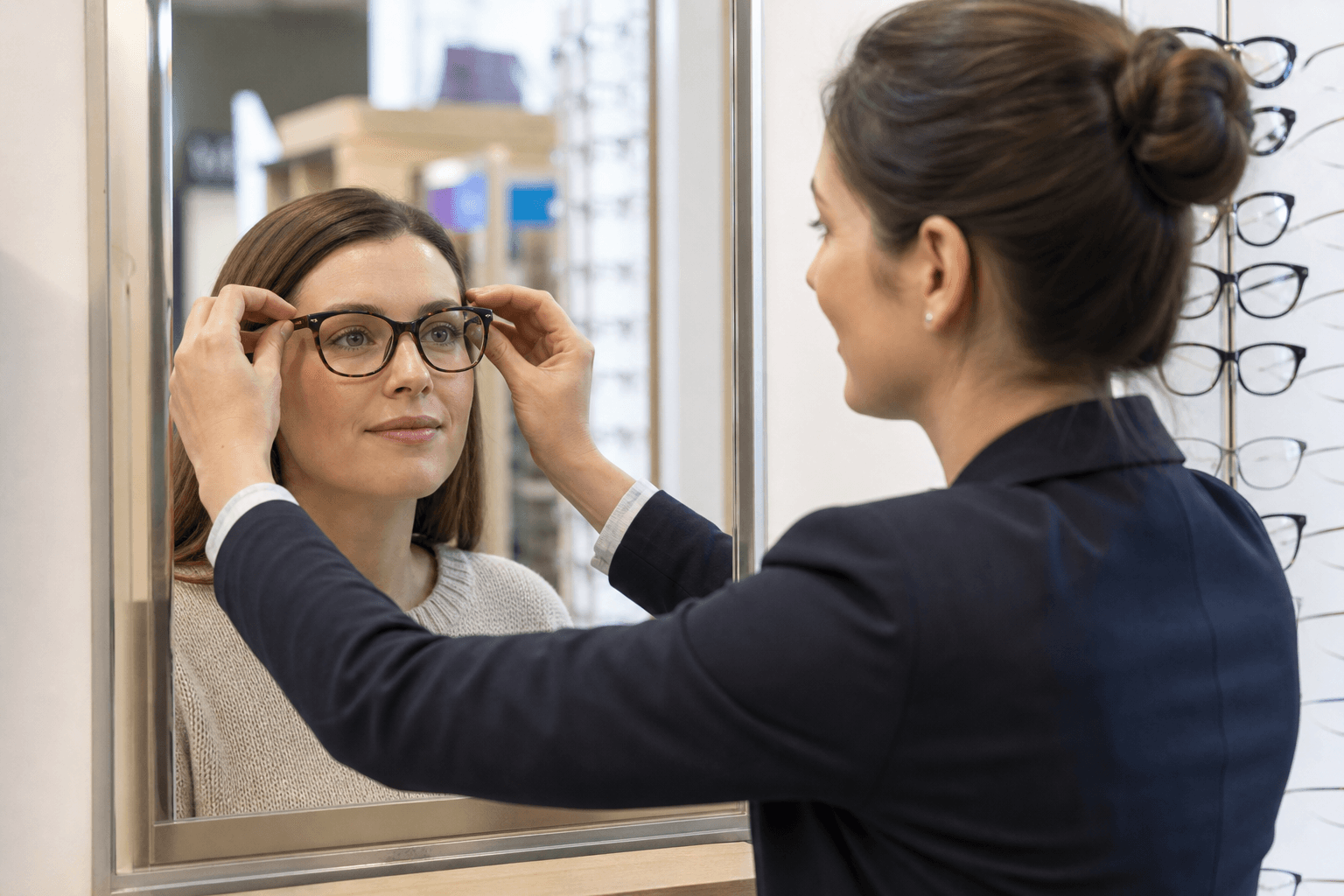 Supporting image 2 for Optometrists: Hands-on service or craft moment for Optometrists—authentic, not a generic stock office