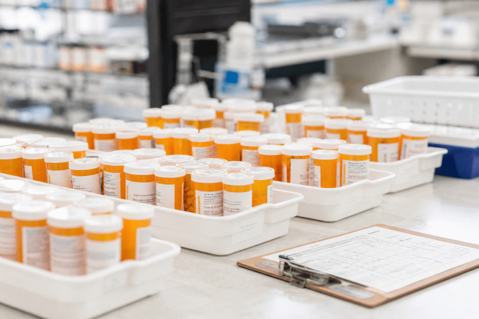 Supporting image 1 for Pharmacies: Planning and workspace for Pharmacies—maps, schedules, or prep surfaces relevant to their trade