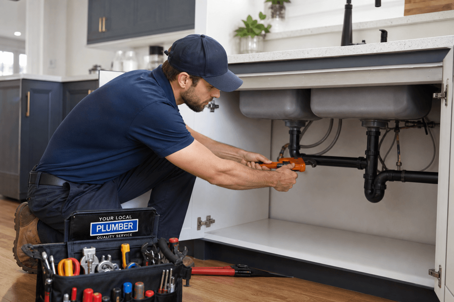Hero photo for Plumbers: real-world context for a portfolio or booking website